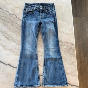 Miss Me Distressed Blue Flare Jeans
